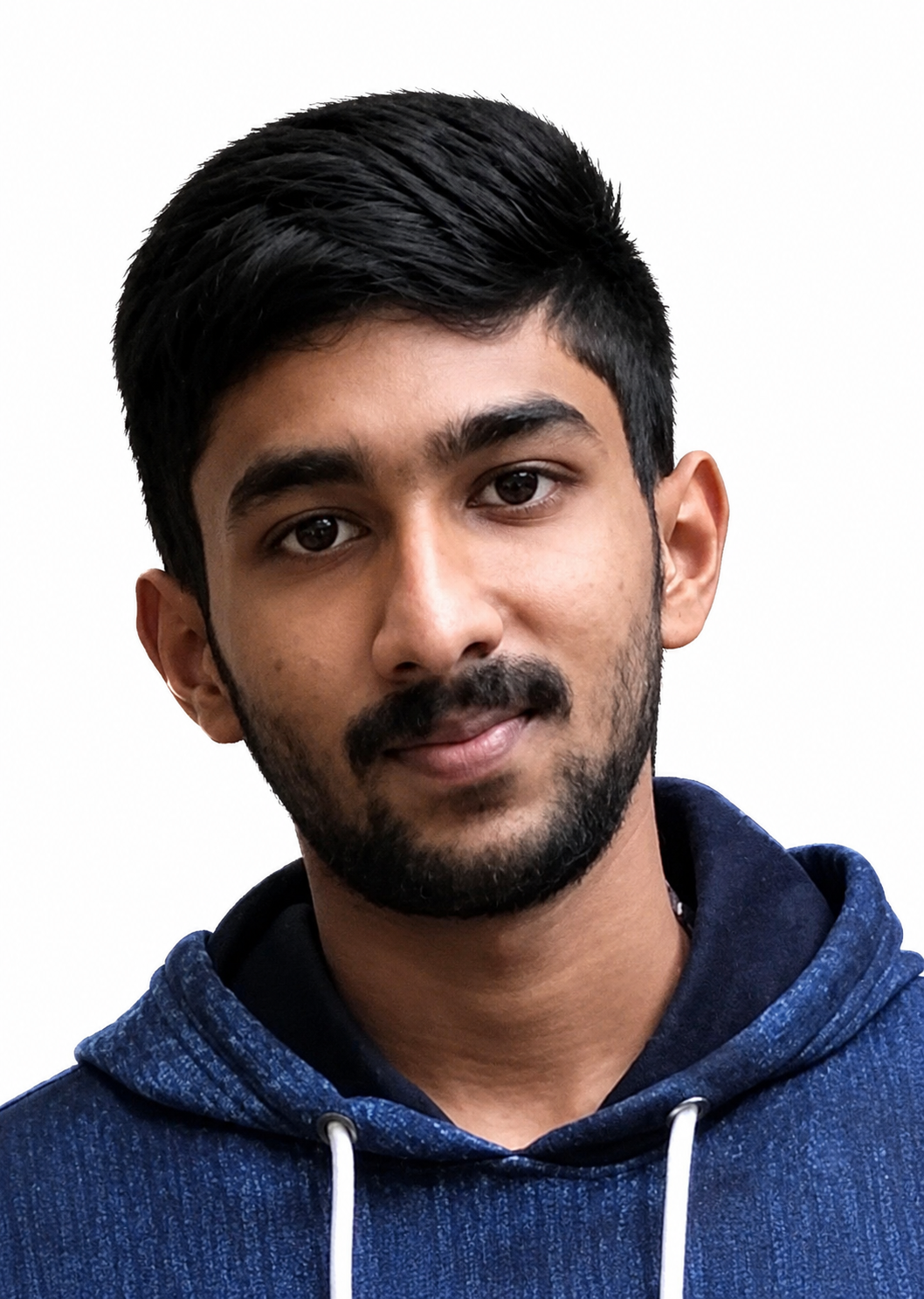 Portrait of badminton player P. Anirudh